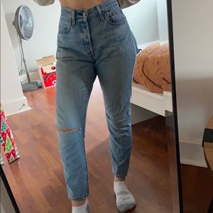 Levi 501s skinny jeans